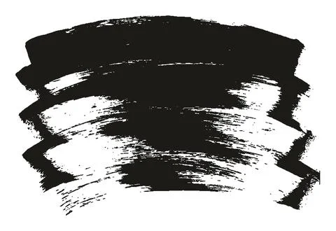 Flat Sponge Regular Artist Brush Curved Background High Detail Abstract Stock Illustration