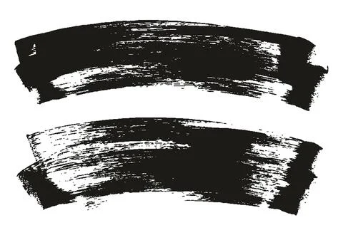 Flat Sponge Regular Artist Brush Curved Background High Detail Abstract Stock Illustration