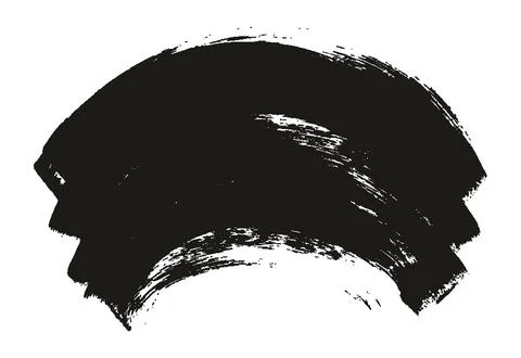 Flat Sponge Regular Artist Brush Curved Background High Detail Abstract Illustrazione stock