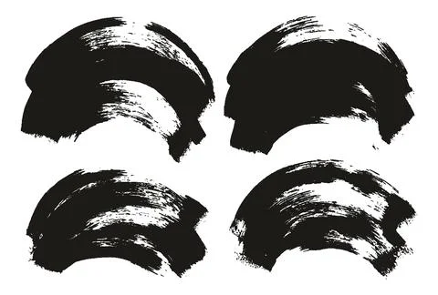 Flat Sponge Regular Artist Brush Curved Background High Detail Abstract Stock Illustration