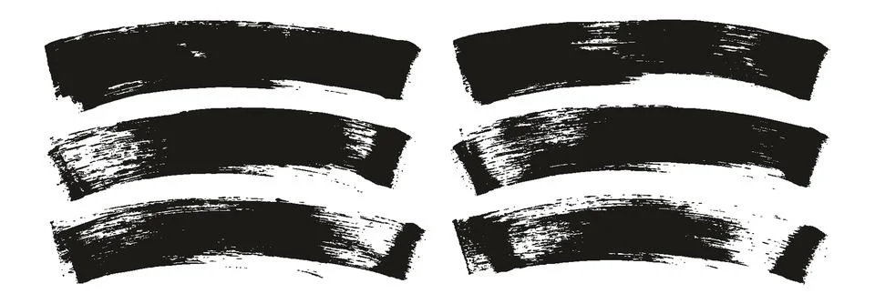 Flat Sponge Regular Artist Brush Curved Background High Detail Abstract Stock-Illustration