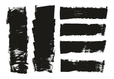 Flat Sponge Thick Artist Brush Short Background &amp; Straight Lines MEGA Mix Set Illustrazione stock