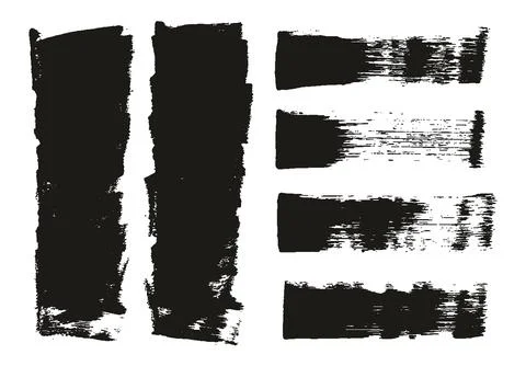 Flat Sponge Thick Artist Brush Short Background &amp; Straight Lines MEGA Mix Set Illustrazione stock