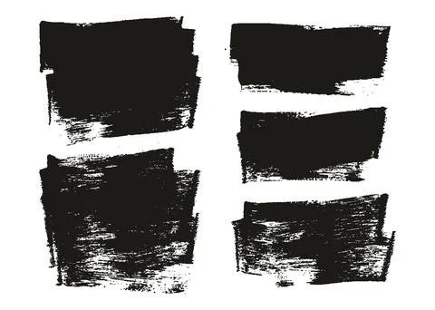 Flat Sponge Thick Artist Brush Long Background Mix High Detail Abstract Mix Set Illustrazione stock