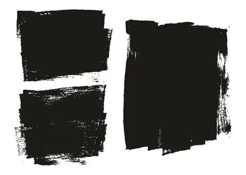 Flat Sponge Thick Artist Brush Long Background Mix High Detail Abstract Mix Set Illustrazione stock