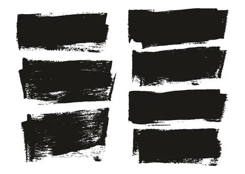 Flat Sponge Thick Artist Brush Long Background Mix High Detail Abstract Mix Set Illustrazione stock