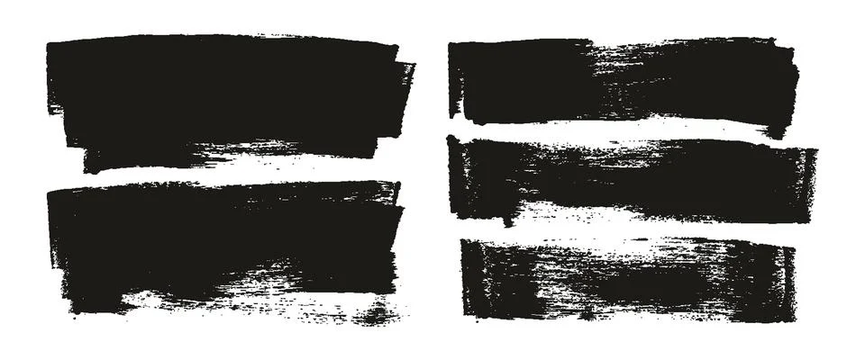 Flat Sponge Thick Artist Brush Long Background Mix High Detail Abstract Mix Set Illustrazione stock