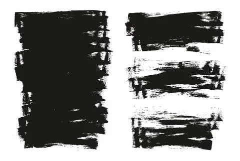Flat Sponge Thin Artist Brush Long Background Mix High Detail Abstract Stock Illustration