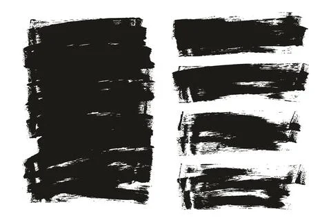 Flat Sponge Thin Artist Brush Long Background Mix High Detail Abstract Stock Illustration