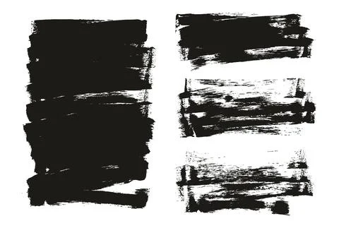 Flat Sponge Thin Artist Brush Long Background Mix High Detail Abstract Stock Illustration