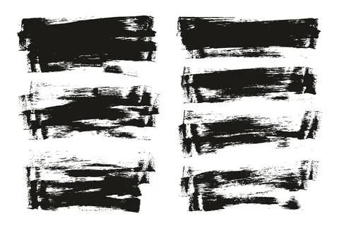 Flat Sponge Thin Artist Brush Long Background Mix High Detail Abstract Stock Illustration