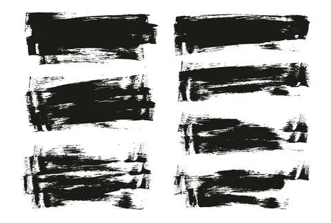 Flat Sponge Thin Artist Brush Long Background Mix High Detail Abstract Stock Illustration