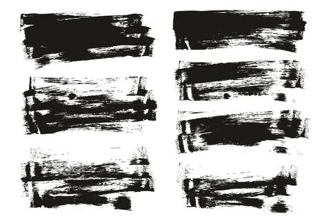 Flat Sponge Thin Artist Brush Long Background Mix High Detail Abstract Stock Illustration