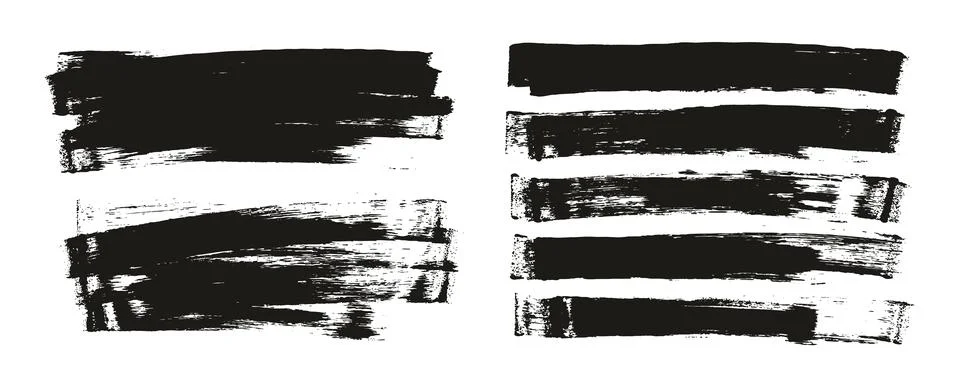Flat Sponge Thin Artist Brush Long Background Mix High Detail Abstract Illustrazione stock