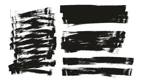 Flat Sponge Thin Artist Brush Long Background Mix High Detail Abstract Stock Illustration