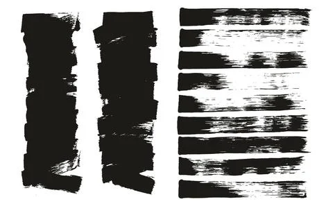 Flat Sponge Thin Artist Brush Short Background &amp; Straight Lines Mix High Detail 스톡 일러스트