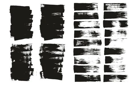 Flat Sponge Thin Artist Brush Short Background &amp; Straight Lines Mix High Detail イラスト素材