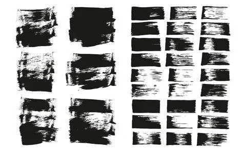 Flat Sponge Thin Artist Brush Short Background &amp; Straight Lines Mix High Detail Stock Illustration