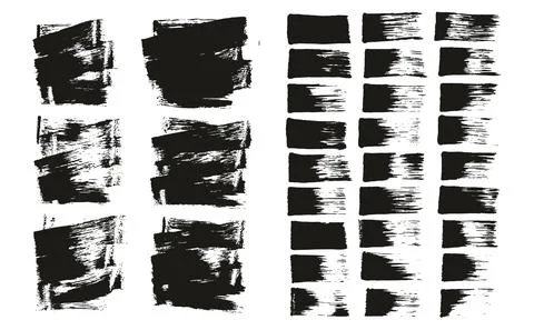 Flat Sponge Thin Artist Brush Short Background &amp; Straight Lines Mix High Detail Stockillustratie