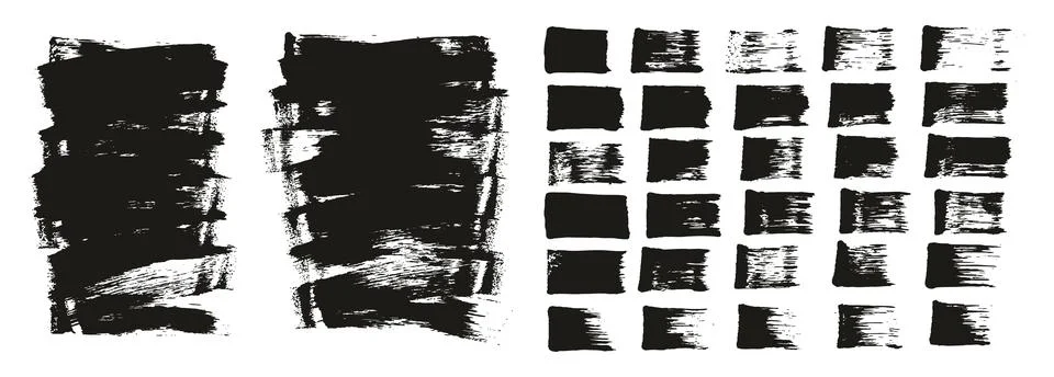 Flat Sponge Thin Artist Brush Short Background &amp; Straight Lines Mix High Detail Stockillustratie