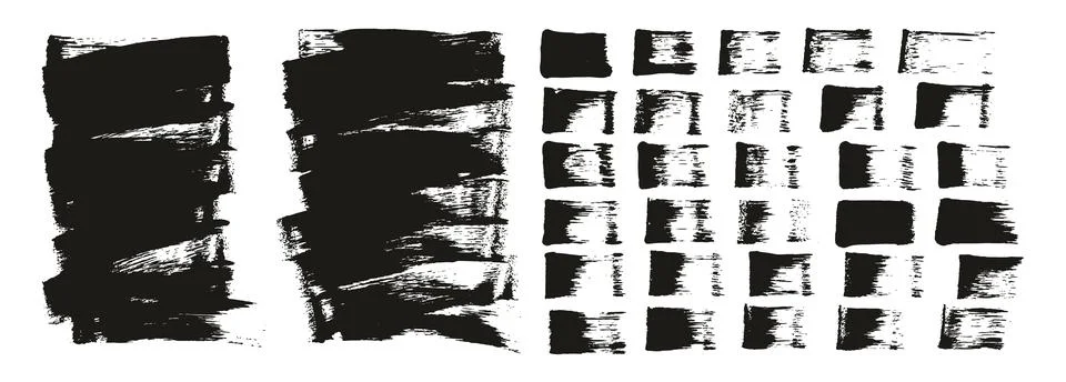 Flat Sponge Thin Artist Brush Short Background &amp; Straight Lines Mix High Detail イラスト素材
