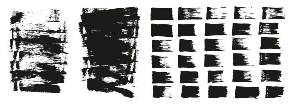 Flat Sponge Thin Artist Brush Short Background &amp; Straight Lines Mix High Detail Illustrazione stock