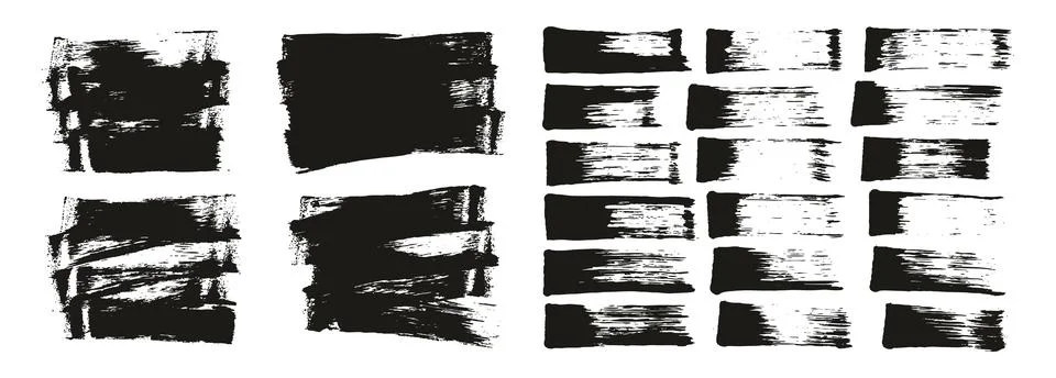 Flat Sponge Thin Artist Brush Short Background &amp; Straight Lines Mix High Detail Illustrazione stock