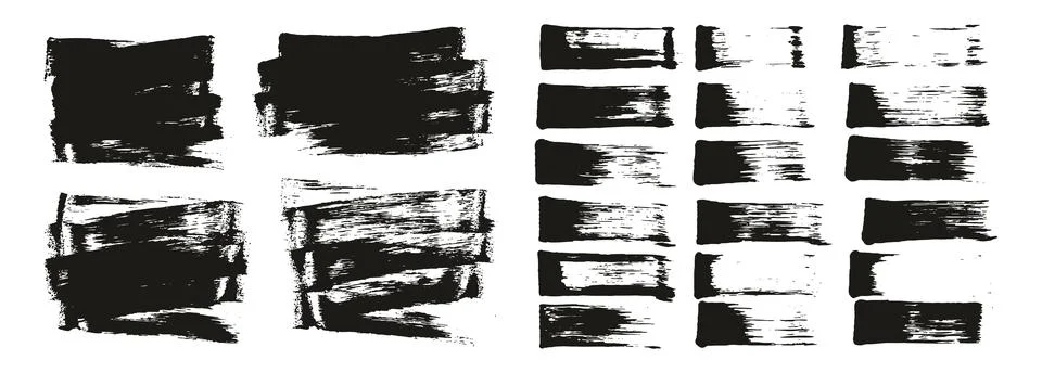 Flat Sponge Thin Artist Brush Short Background &amp; Straight Lines Mix High Detail イラスト素材