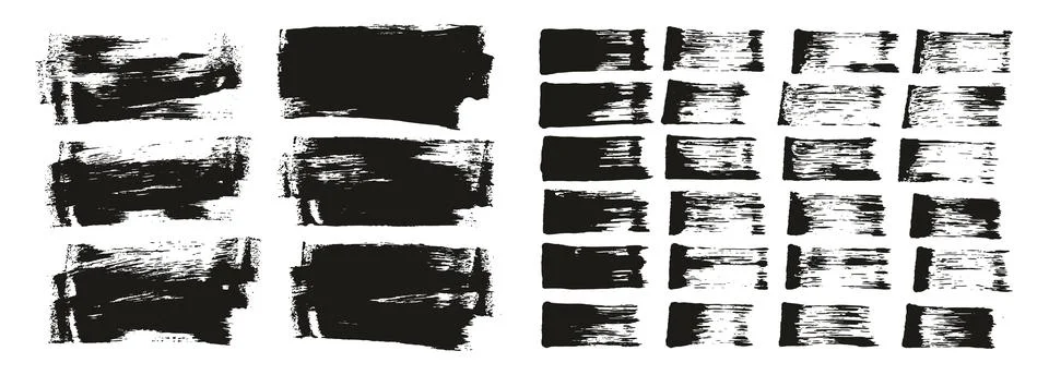 Flat Sponge Thin Artist Brush Short Background &amp; Straight Lines Mix High Detail イラスト素材