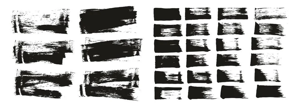 Flat Sponge Thin Artist Brush Short Background &amp; Straight Lines Mix High Detail Illustrazione stock