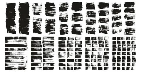 Flat Sponge Thin Artist Brush Short Background &amp; Straight Lines Mix High Detail Illustrazione stock