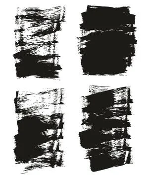 Flat Sponge Thin Artist Brush Short Background High Detail Abstract Vector Illustrazione stock