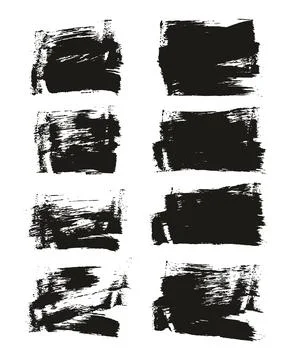 Flat Sponge Thin Artist Brush Short Background High Detail Abstract Vector Stock Illustration