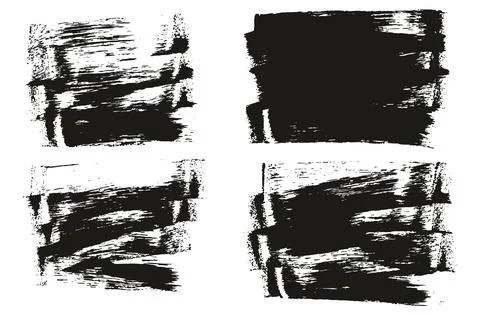 Flat Sponge Thin Artist Brush Short Background High Detail Abstract Vector Stock Illustration