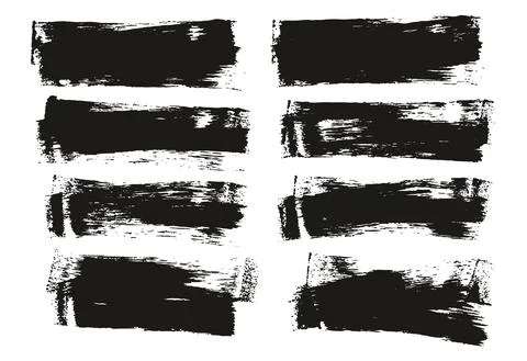 Flat Sponge Thin Artist Brush Short Background High Detail Abstract Vector Stock Illustration