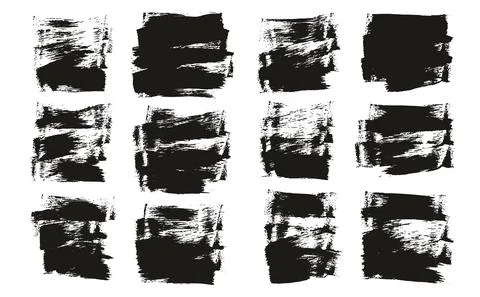 Flat Sponge Thin Artist Brush Short Background High Detail Abstract Vector Stock Illustration