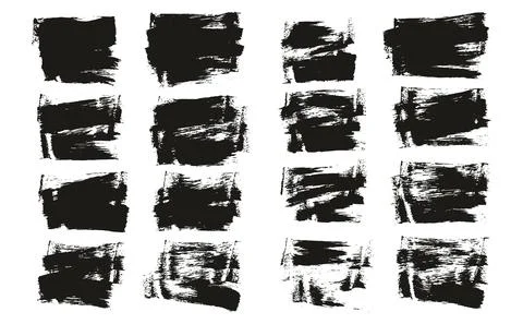 Flat Sponge Thin Artist Brush Short Background High Detail Abstract Vector Stock Illustration