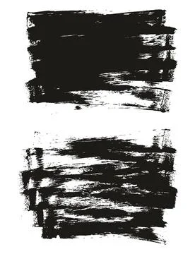 Flat Sponge Thin Artist Brush Long Background High Detail Abstract Vector Stock Illustration