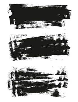 Flat Sponge Thin Artist Brush Long Background High Detail Abstract Vector Stock Illustration
