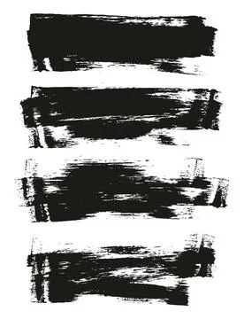 Flat Sponge Thin Artist Brush Long Background High Detail Abstract Vector Illustrazione stock