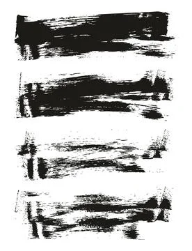 Flat Sponge Thin Artist Brush Long Background High Detail Abstract Vector Stock Illustration