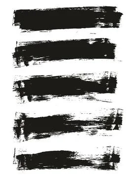 Flat Sponge Thin Artist Brush Long Background High Detail Abstract Vector Stock Illustration