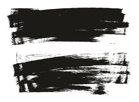 Flat Sponge Thin Artist Brush Long Background High Detail Abstract Vector Illustrazione stock
