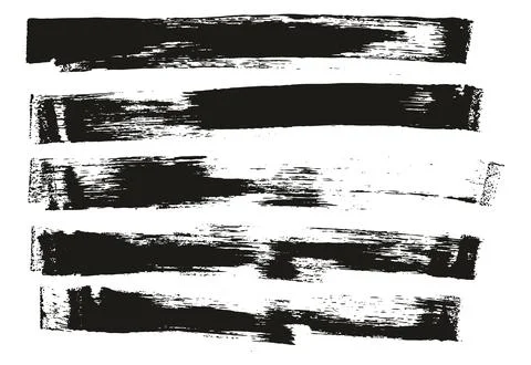 Flat Sponge Thin Artist Brush Long Background High Detail Abstract Vector Stock Illustration
