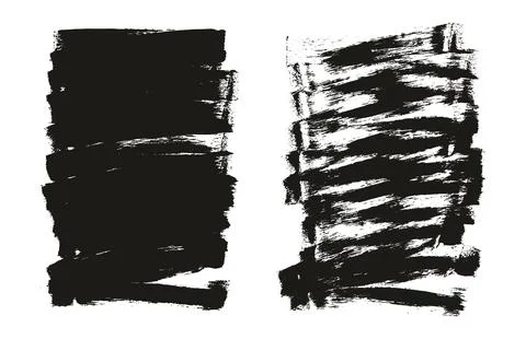 Flat Sponge Thin Artist Brush Long Background High Detail Abstract Vector Stock Illustration