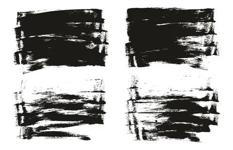 Flat Sponge Thin Artist Brush Long Background High Detail Abstract Vector Stock Illustration