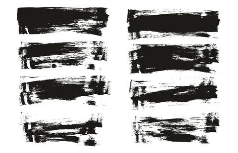 Flat Sponge Thin Artist Brush Long Background High Detail Abstract Vector Stock Illustration