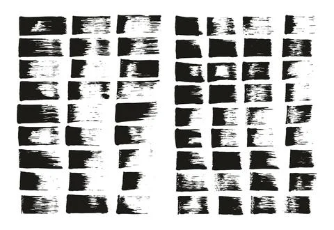 Flat Sponge Thin Artist Brush Straight Lines Mix High Detail Abstract Vector Illustrazione stock