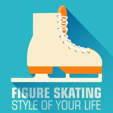 Flat sport skating background concept. Vector illustration desig Stock Illustration