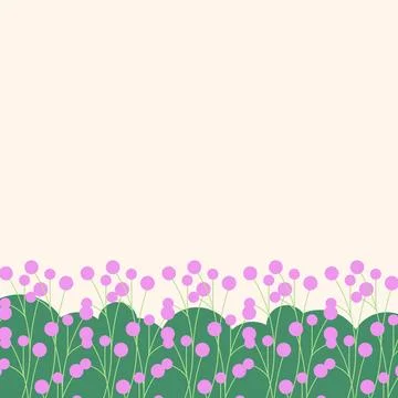 Flat spring flower greeting card background template Stock Illustration